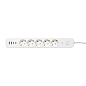 Удлинитель LUX 5 гнезд 2USB 2,4А+2type-C 1,5 метра 1,5мм2 EKF