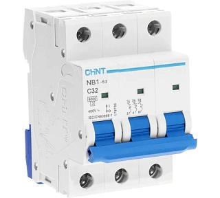 Авт. выкл. NB1-63 3P 32A 6кА х-ка C (DB) ®,Chint