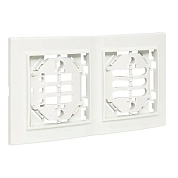Минск Рамка 2-местная вертикальная белая EKF