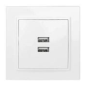 Минск Розетка USB 2-мест. СП 2,1А бел. EKF