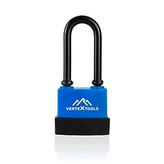ЗАМОК НАВЕСНОЙ ВСЕПОГОДНЫЙ , 45мм , УДЛИНЕННАЯ ДУЖКА  (1/ 6/ 96),VERTEXTOOLS