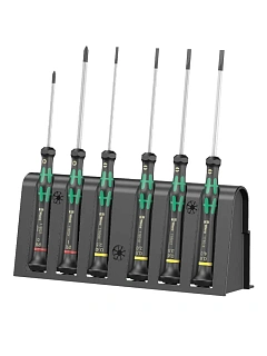 Набор отвёрток прецизионных 2035/6 B Kraftform Micro + подставка, 6 пр. WERA