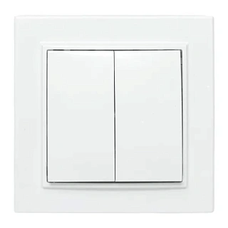 Минск Выключатель 2-кл. СП, 10А, белый EKF