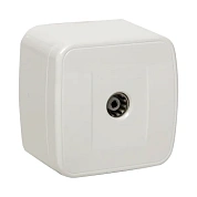 Минск Розетка TV 1-местная ОП 75Ом 5-862МГц белая EKF