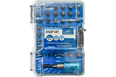 НАБОР БИТ 45 ПРЕДМЕТОВ, АДАПТЕР (1/ 48),VERTEXTOOLS