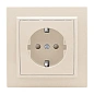 Минск Розетка 1-мест. СП с/з 16А бежевый с защ. штор. EKF