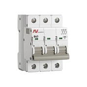 Выключатель автоматический AV-10 3P 63A (B) 10kA EKF AVERES